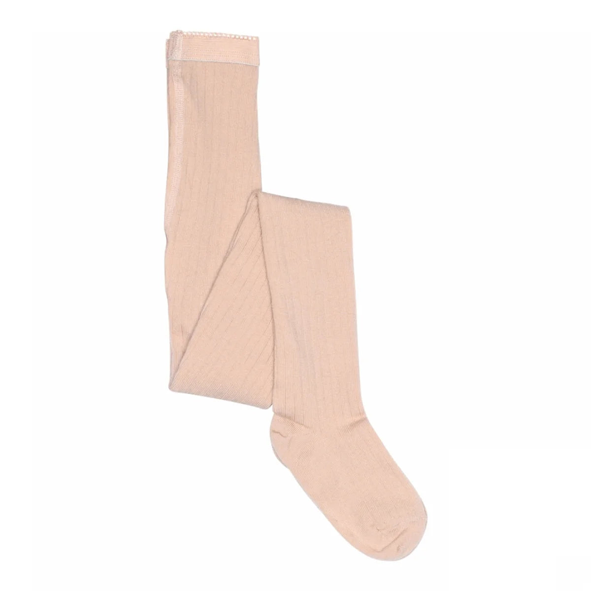 Wool rib tights - Rose Dust