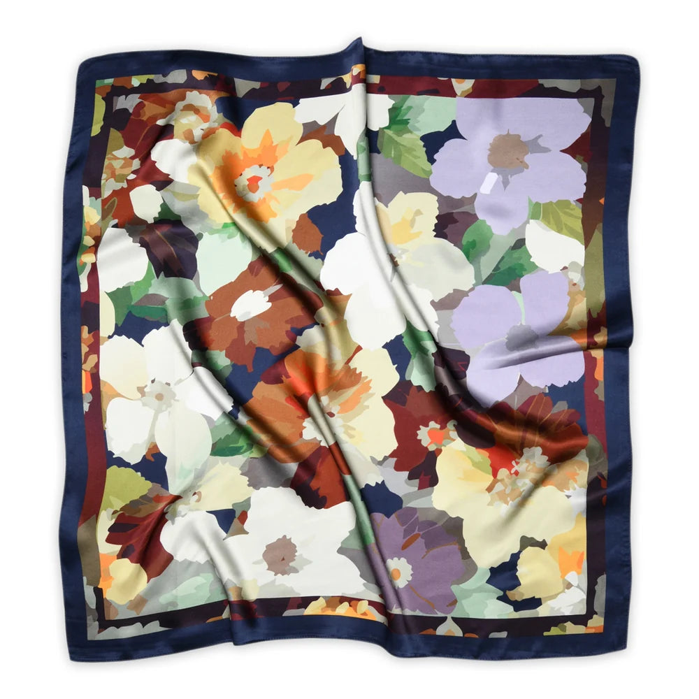 Delilah silk scarf - Navy