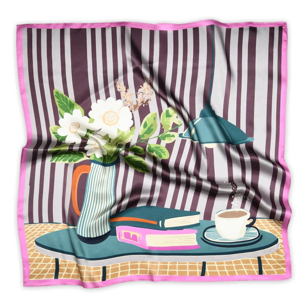 Eta silk scarf - Grape Skin