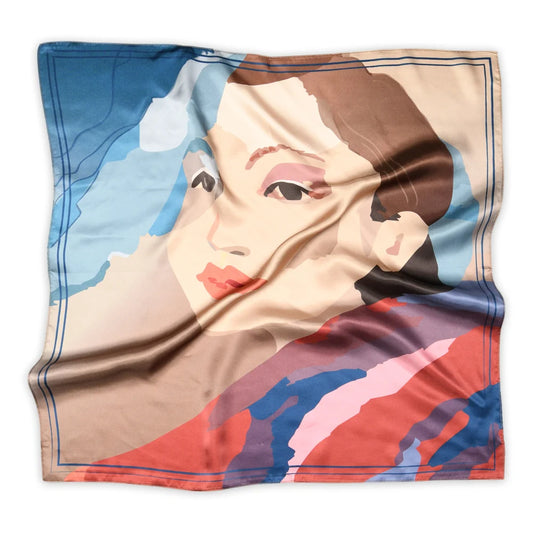 Willa silk scarf - Karanda Red