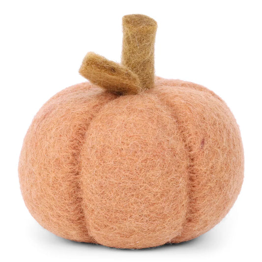 Græskar Dia 8 cm  - Lys Orange - Håndlavet i filt