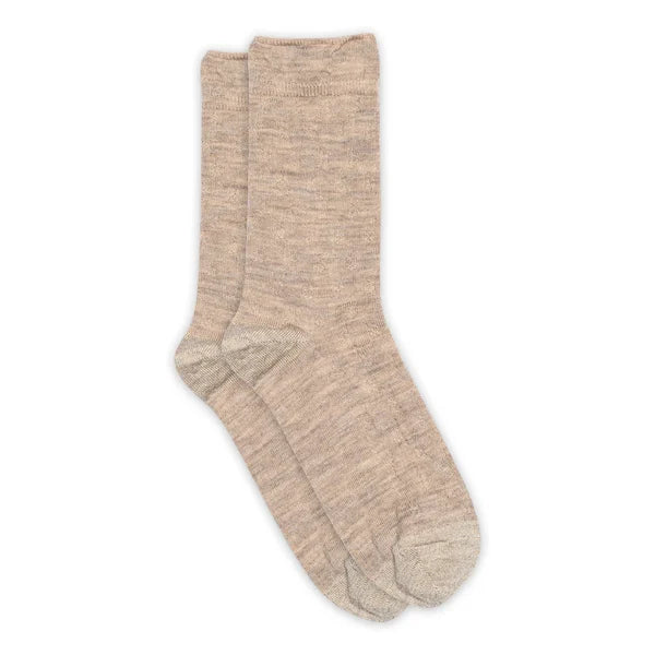 Margrethe socks - Light Brown Melange