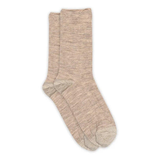 Margrethe socks - Light Brown Melange