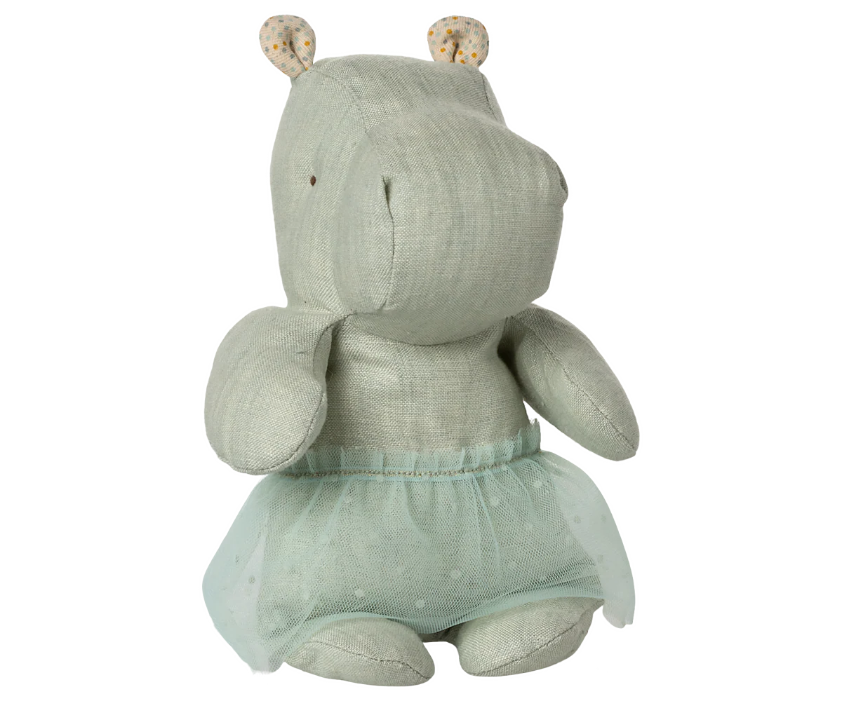 Maileg Safari friends - Flodhest m. tylskørt, Lille - Mint