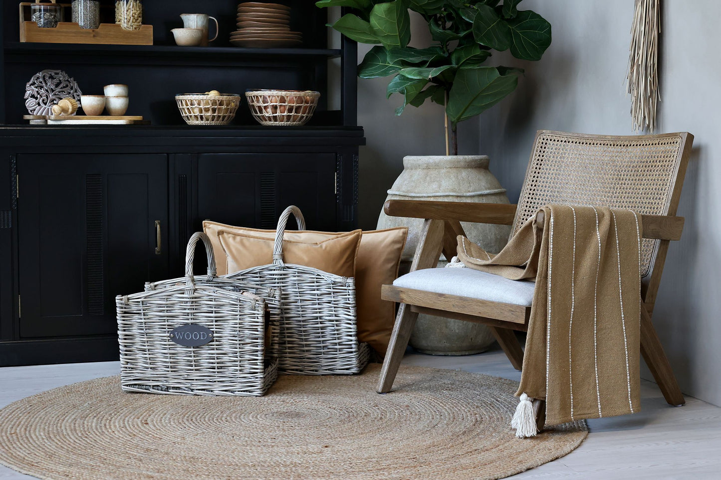 Plaid med kvaster - Honning