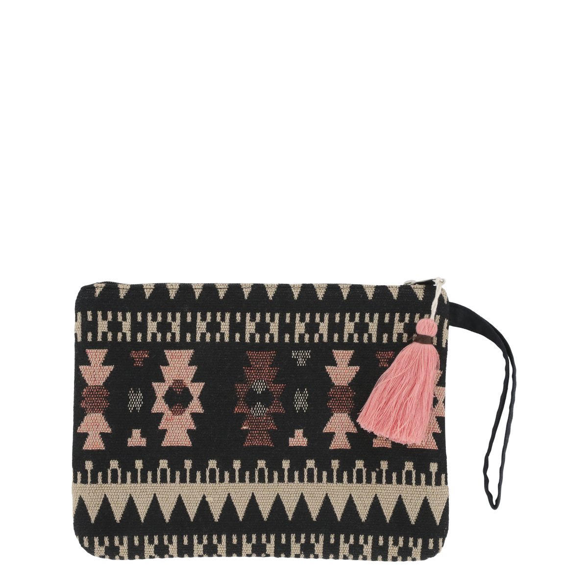 Sens clutch jacquardvævet – kul