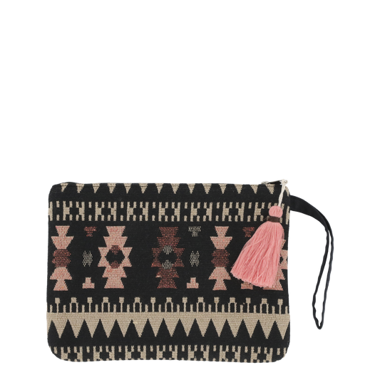 Sens clutch jacquardvævet – kul