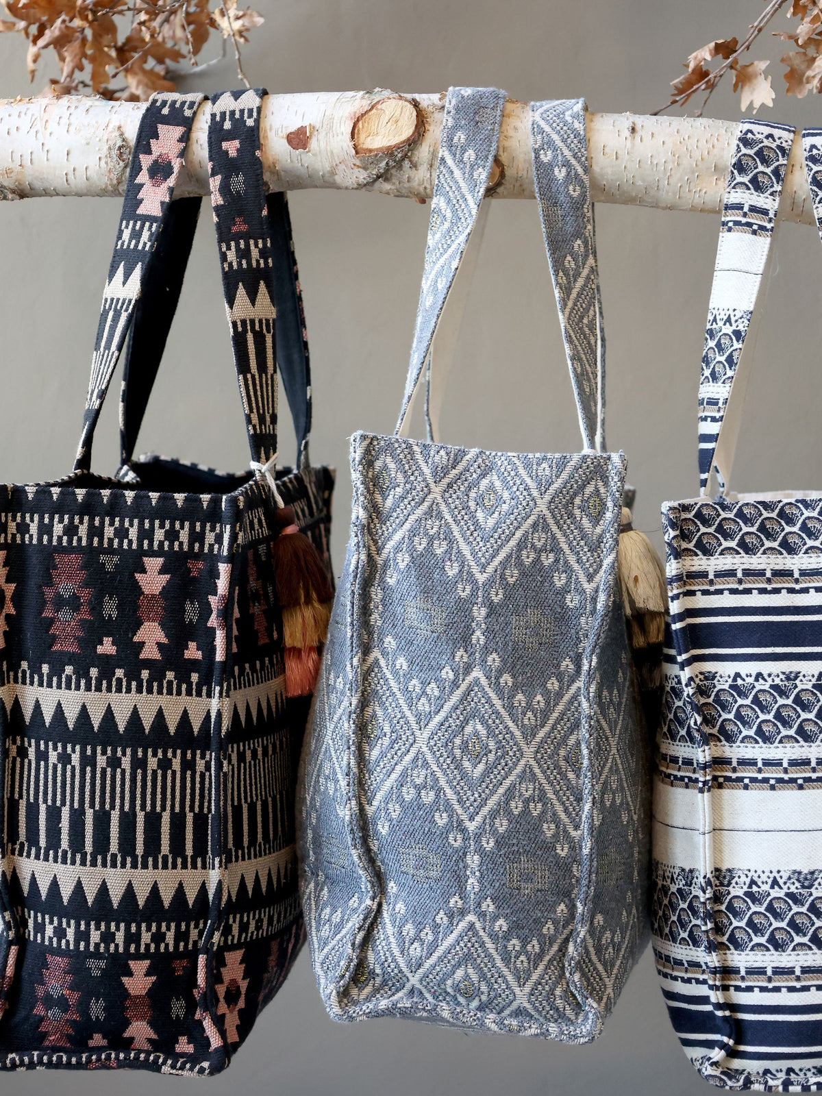 Sens Shopper jacquardvævet – kul