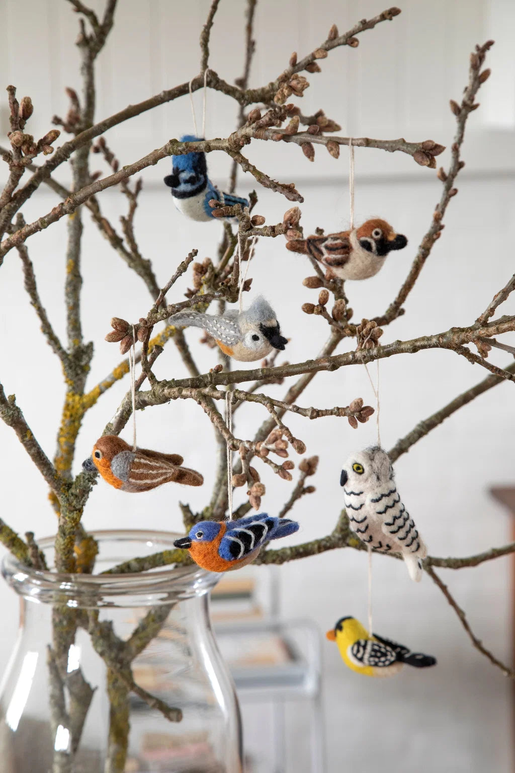 Fugl Eastern Blue Bird – Håndlavet fugl i filt