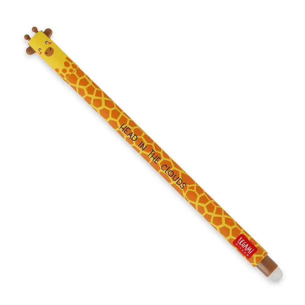 Giraf Viskelæderpen | Sort Gelpen der Kan Viskes Ud | 0,7 mm