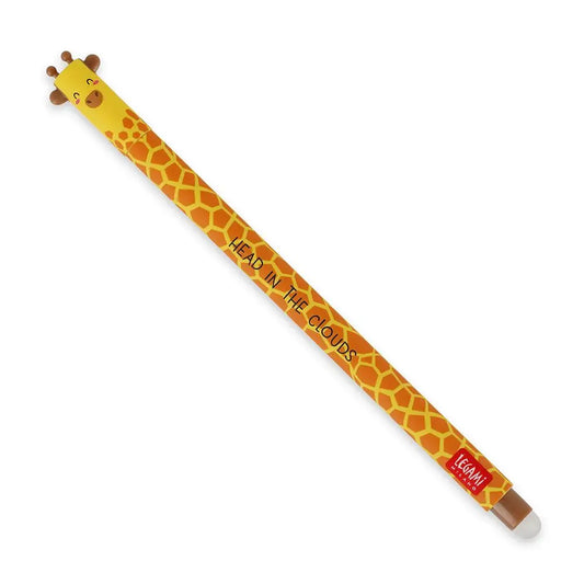 Giraf Viskelæderpen | Sort Gelpen der Kan Viskes Ud | 0,7 mm