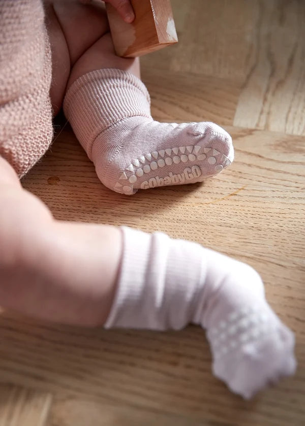 Skridsikre Strømper Bambus Soft Pink