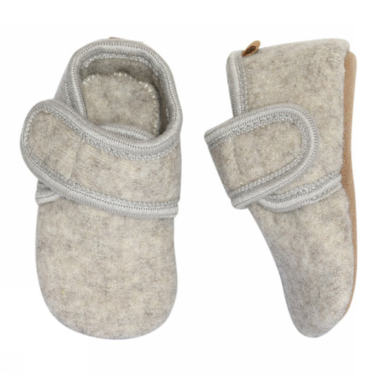 Classic wool slippers - Hjemmesko -	Beige Melange