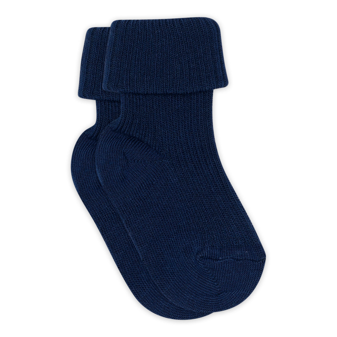 Cotton rib baby socks	- Navy