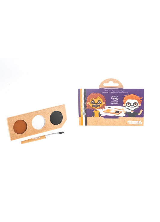 3-Color Face Painting kit - Pumpkin and Skeleton COSMOS