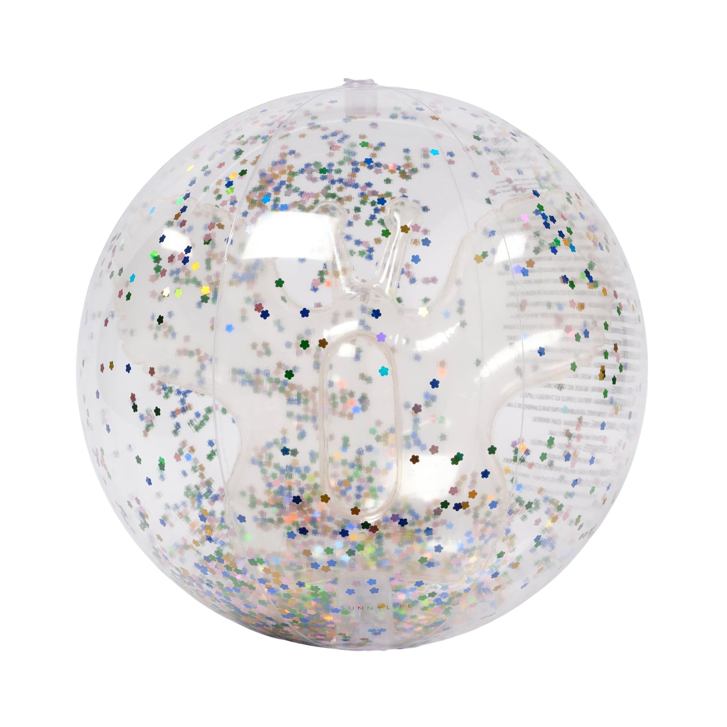 Badebold - 3D Inflatable Beach Ball Cotton Candy Glitter
