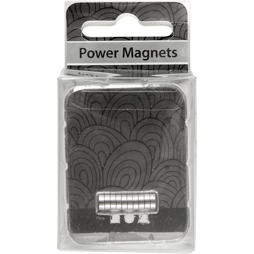 Powermagnet 10 stk, diam. 5 mm, tykkelse 2 mm