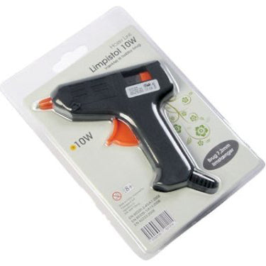 Limpistol til Ø7,2mm limstænger 10W sort universal