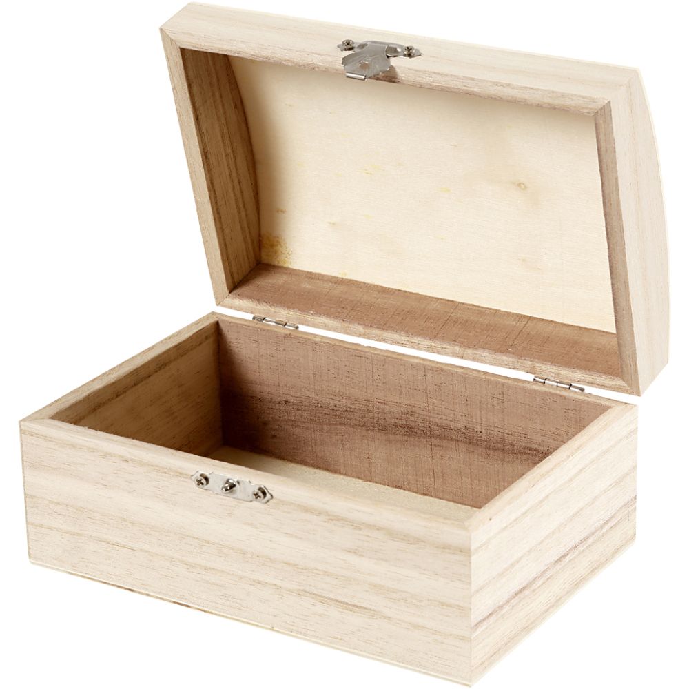 Skattekiste - Dekorer selv - 16,5x11x8,55 cm