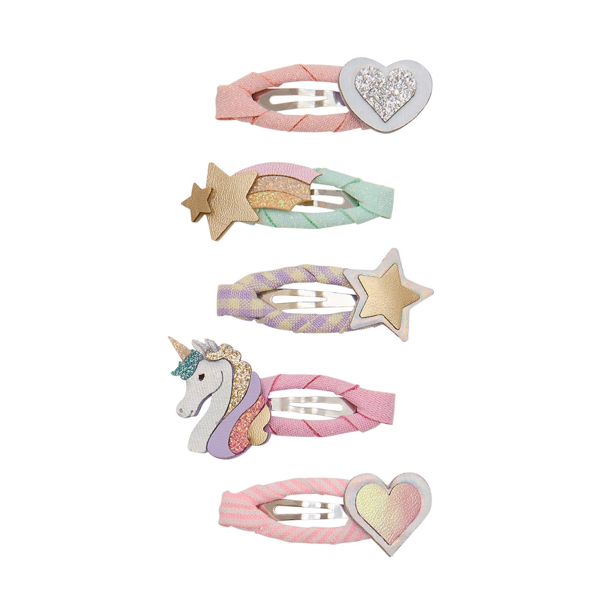 5 hårspænder - Mini Dreamy My Little Unicorn - Mimi & Lula