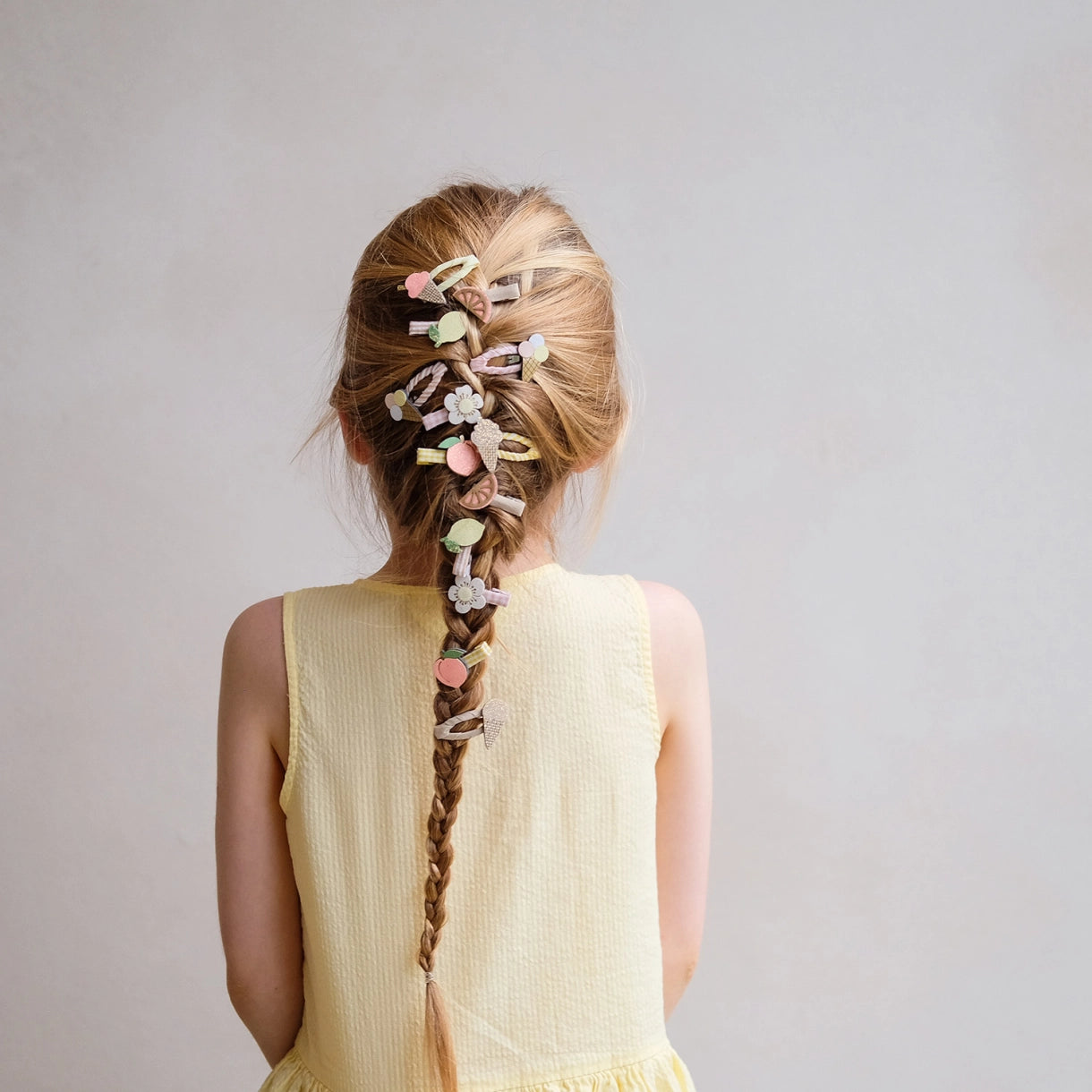 5 hårspænder - Mini Ice Cream Peaches and Cream - Mimi & Lula