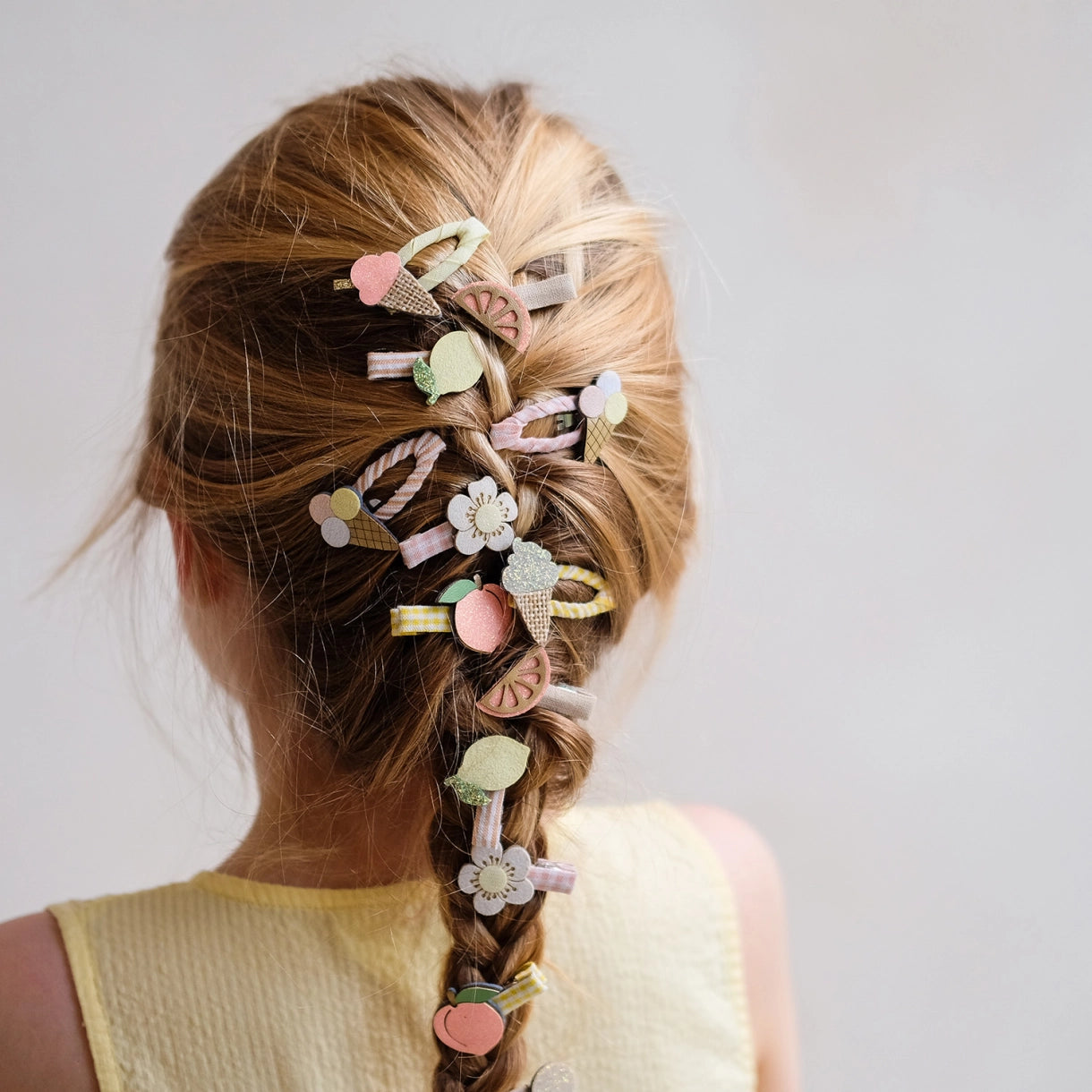 5 hårspænder - Mini Ice Cream Peaches and Cream - Mimi & Lula
