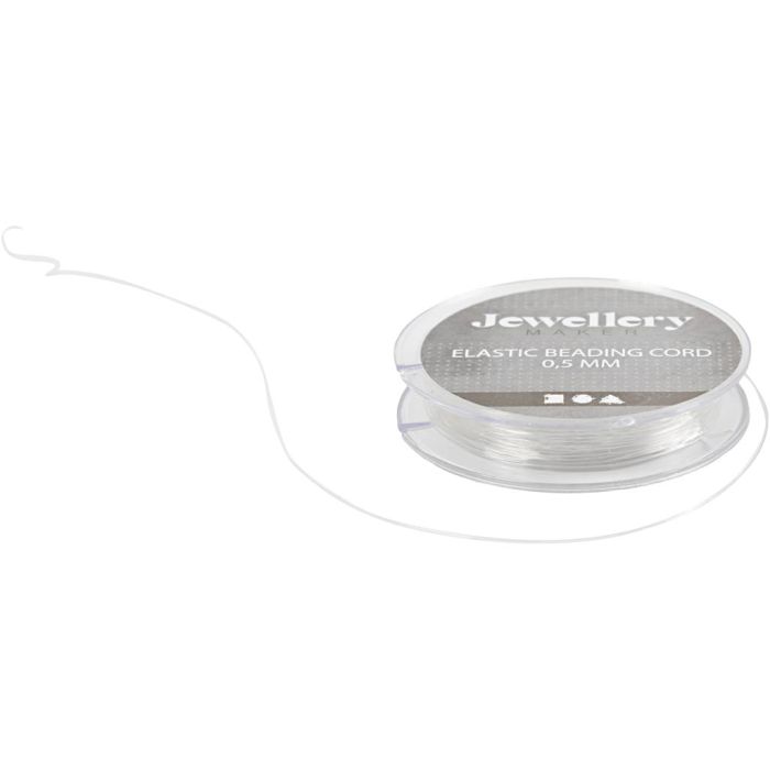 Elastiksnor 10 m/ 1 rl., tykkelse 0,5 mm