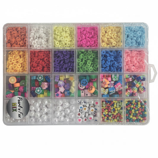 Multi perlemix 3-10mm, 20 farver