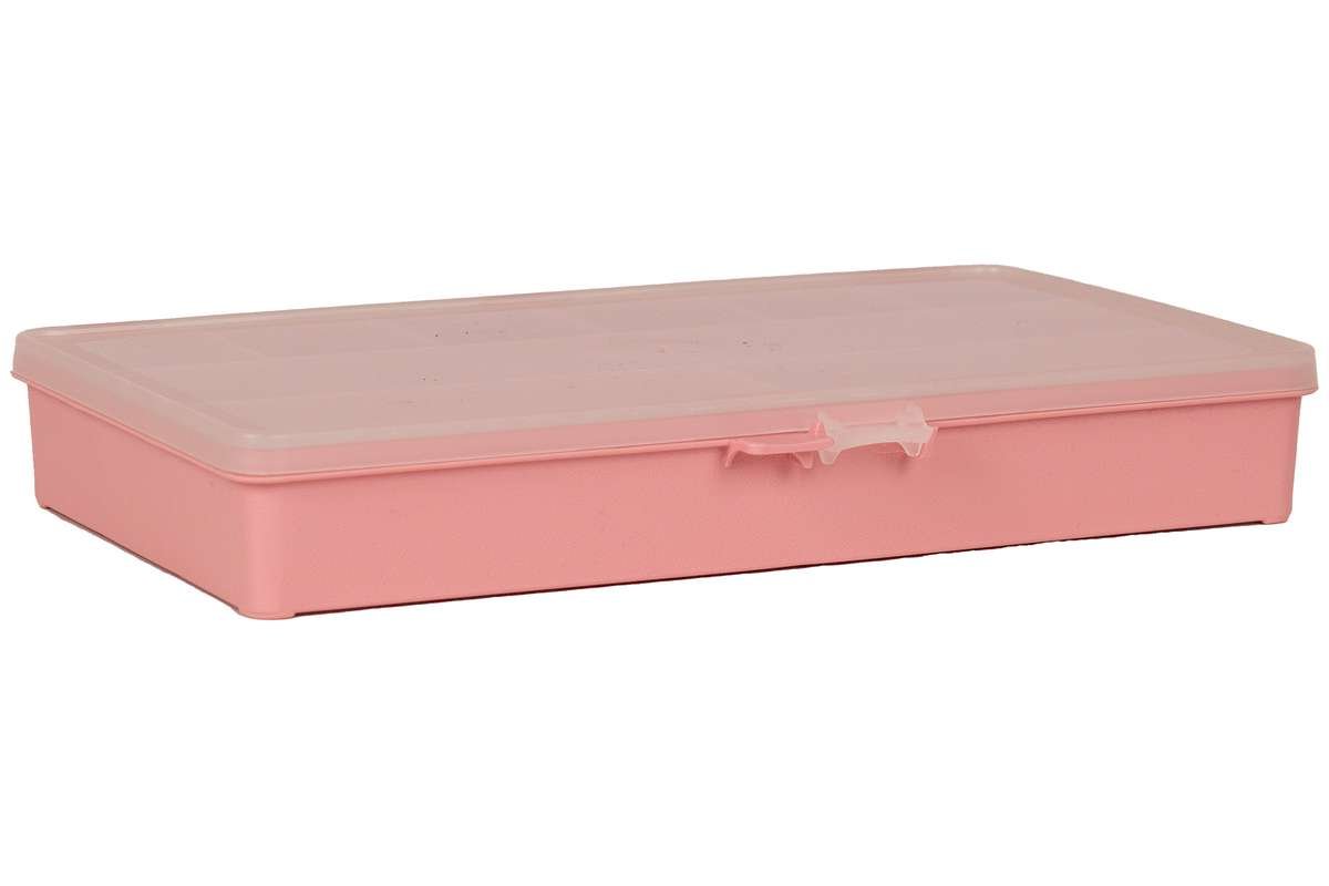 raaco Opbevaringsboks m/9 rum  4,1 x 27,1 x 17,3cm - pink