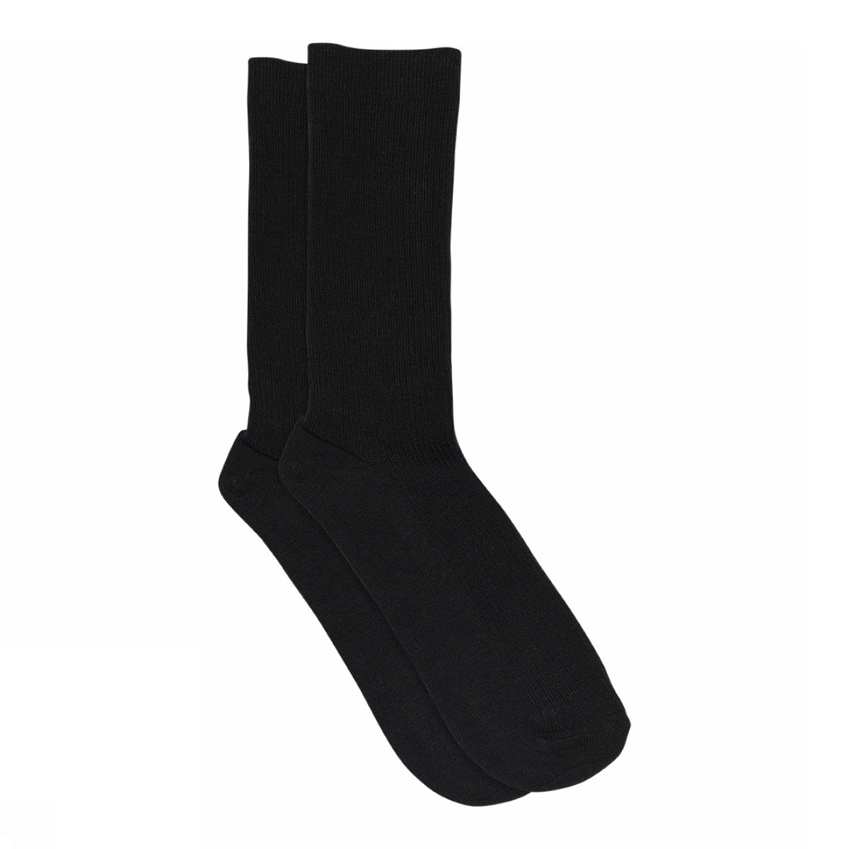 Fine wool rib socks - Black