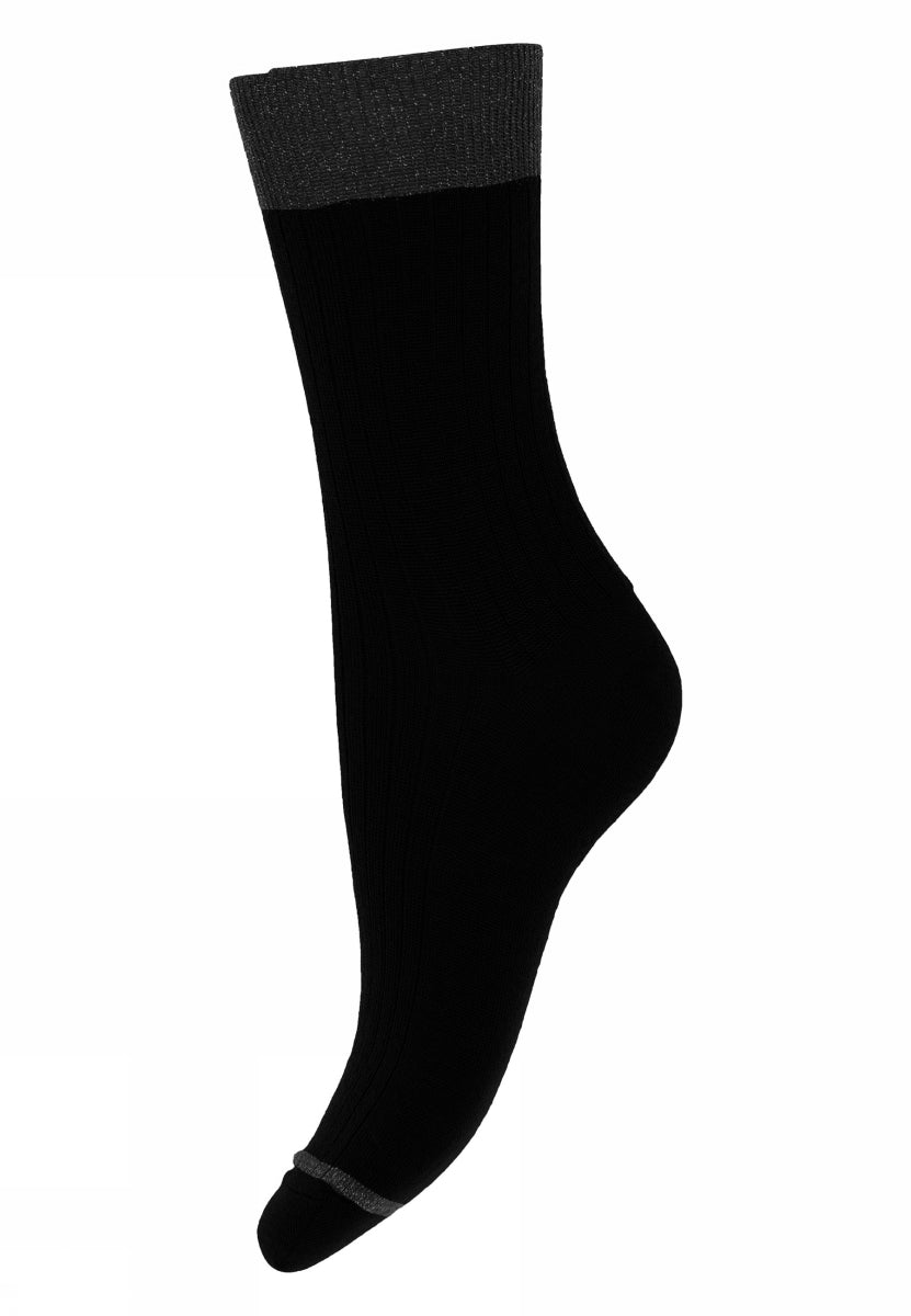 Erina wool rib socks - Black
