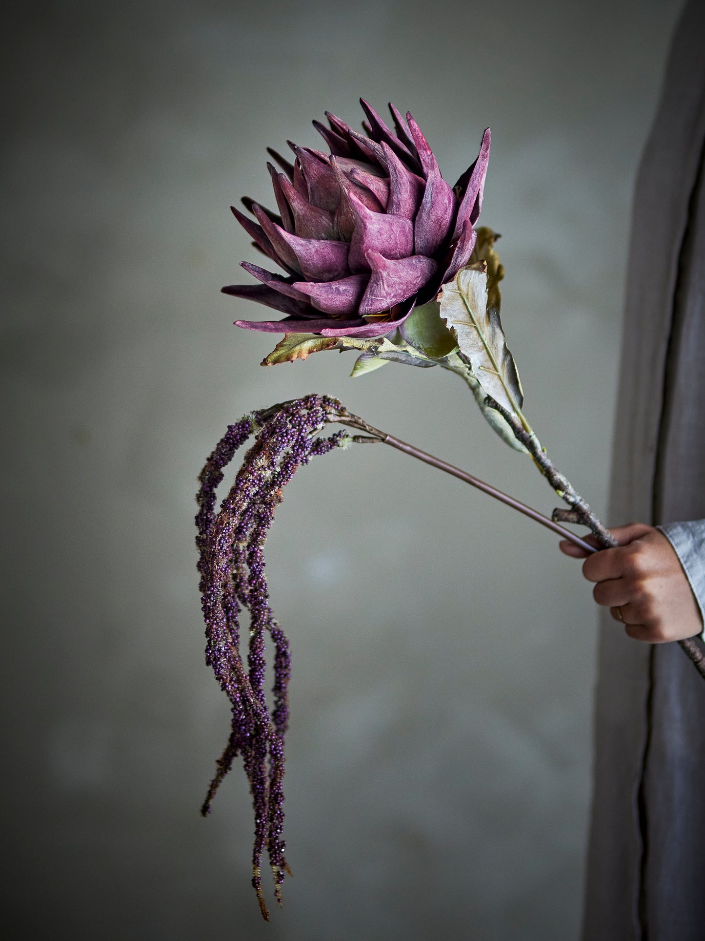 Protea Stilk - Lilla - Kunstige Blomster