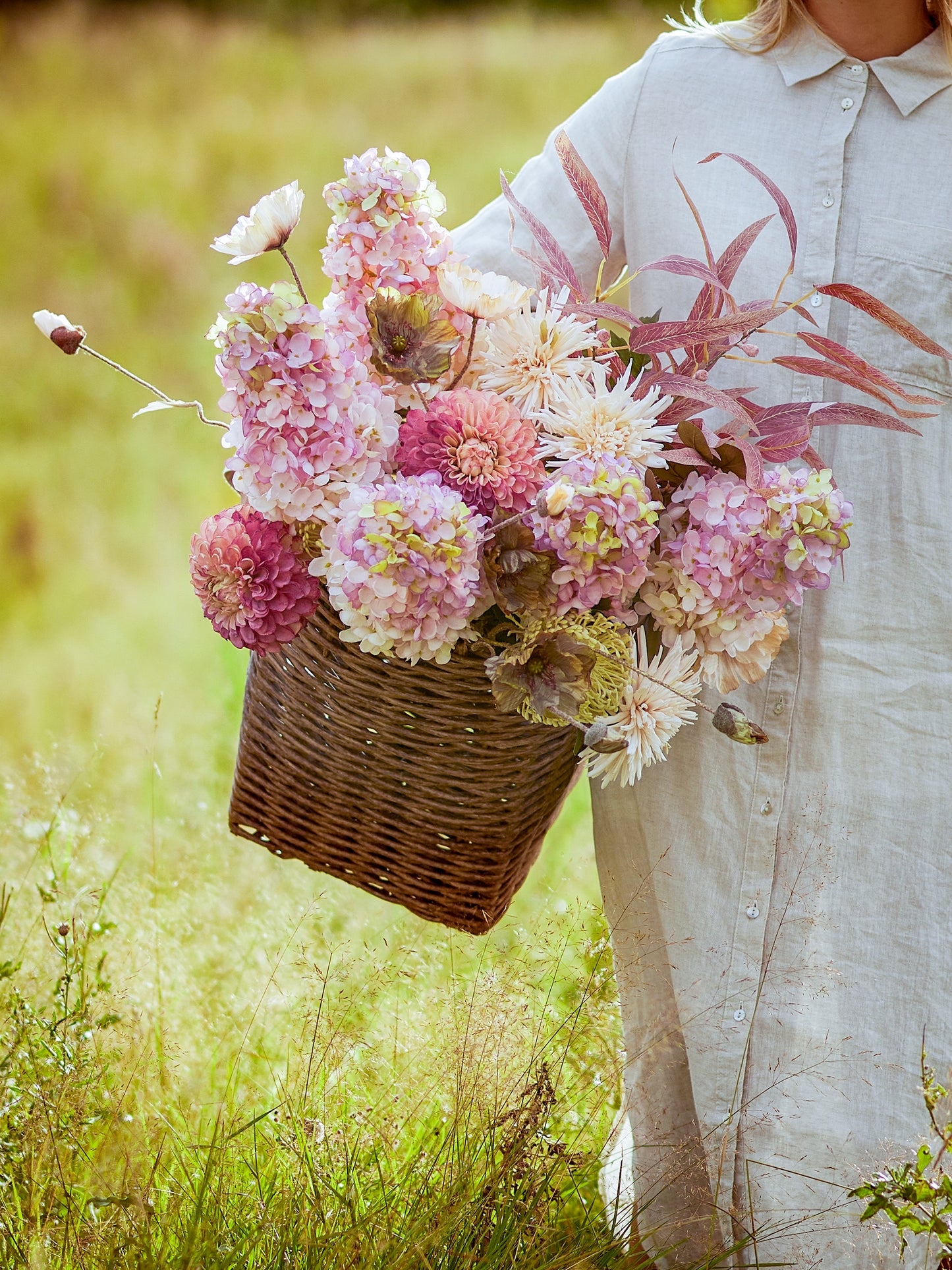 Chrysantemum Stilk - Rosa - Kunstige Blomster