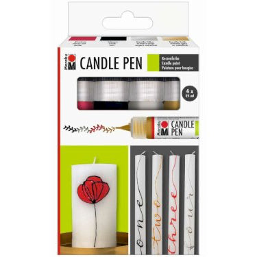 Candle pen set 4 x 25ml ass.