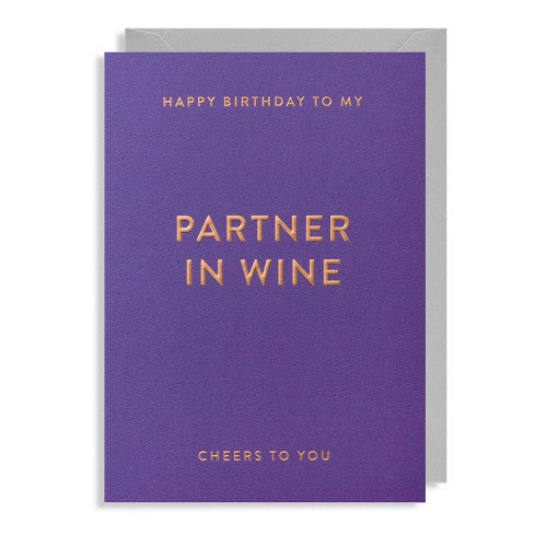 Lyønskningskort m. kuvert - Partner In Wine
