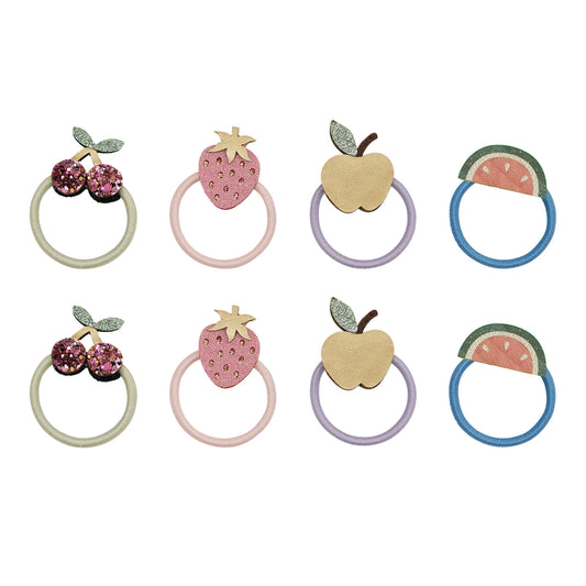 8 hår elastikker - Mini Fruit Salad Spring on the Farm - Mimi & Lula