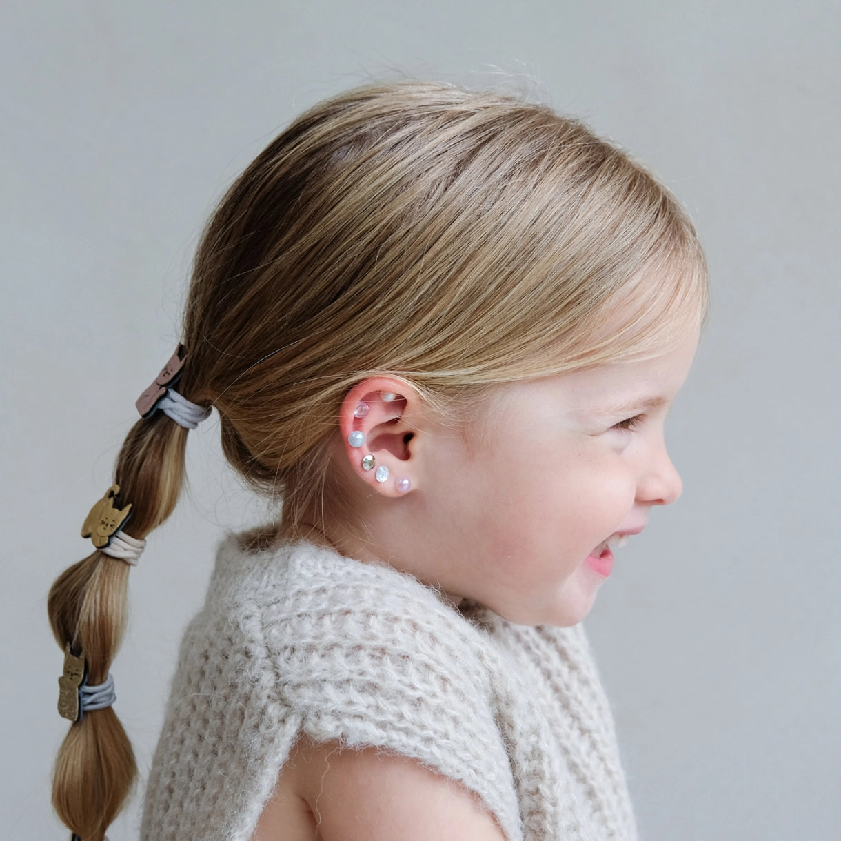 8 hårelastikker - Mini Kitty Cat