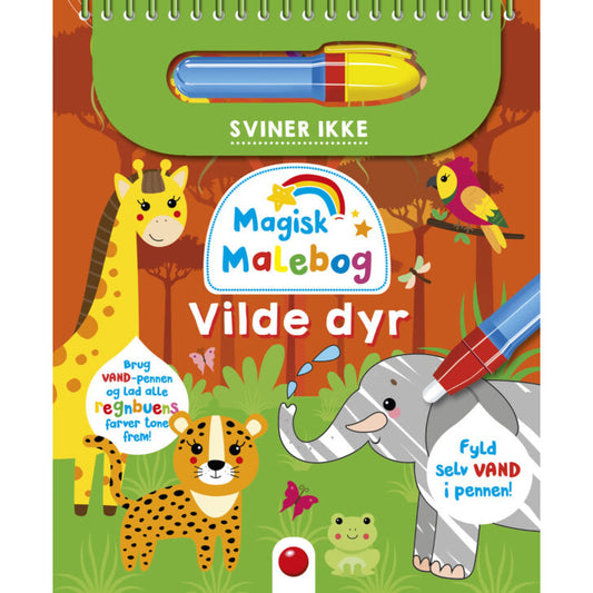 Mal med vand - Magisk malebog: Vilde Dyr