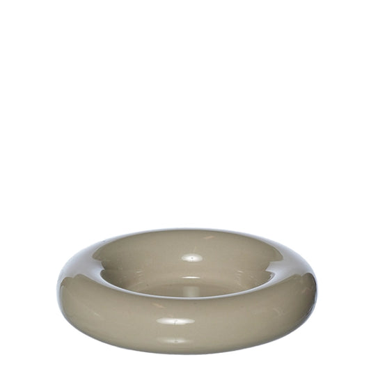 Ania ring votive-/ lysestage og skål - Glossy sand D11 x H2,5 cm