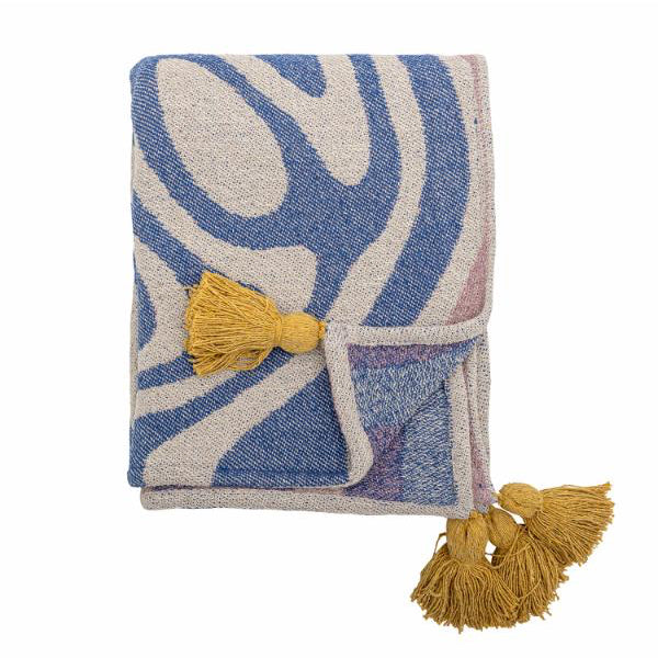 Arlie Plaid- Blå - Genanvendt Bomuld- Bloomingville