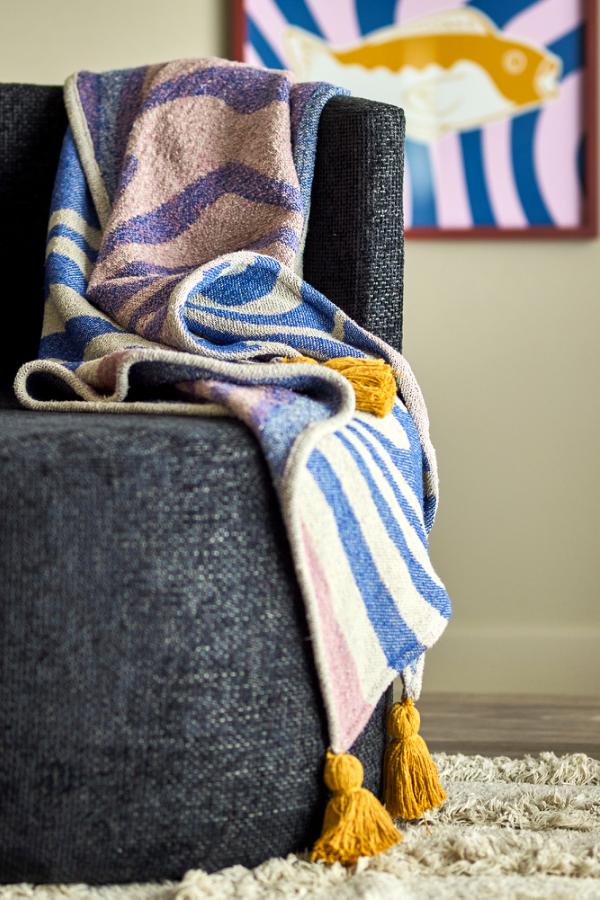 Arlie Plaid- Blå - Genanvendt Bomuld- Bloomingville