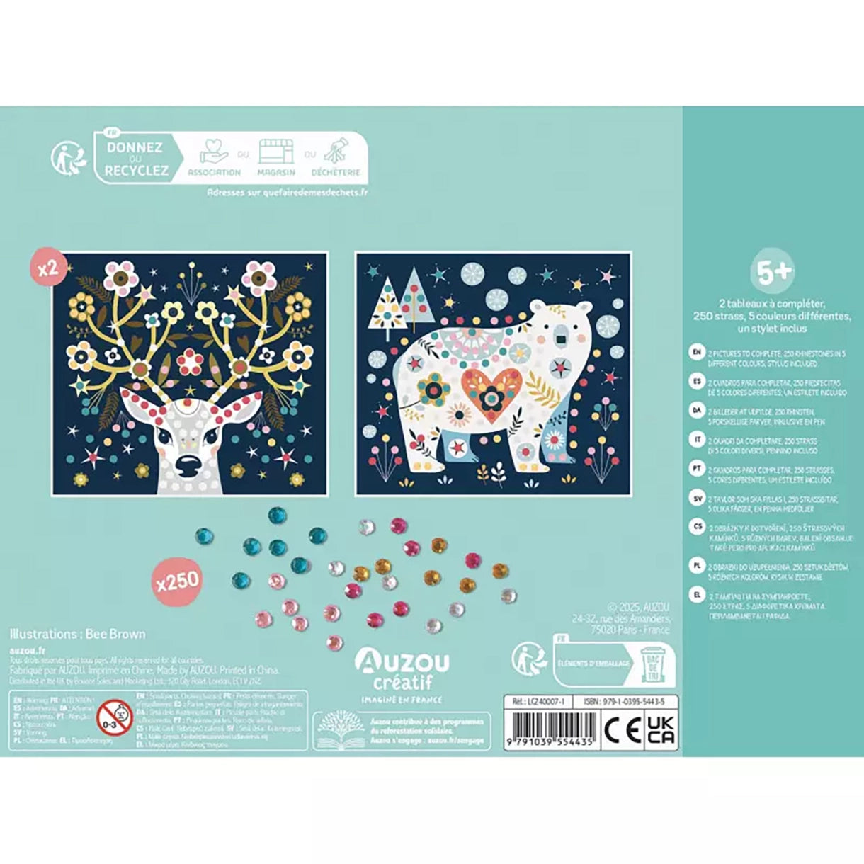 Auzou - Aktivitetssæt - Kunst med rhinsten
