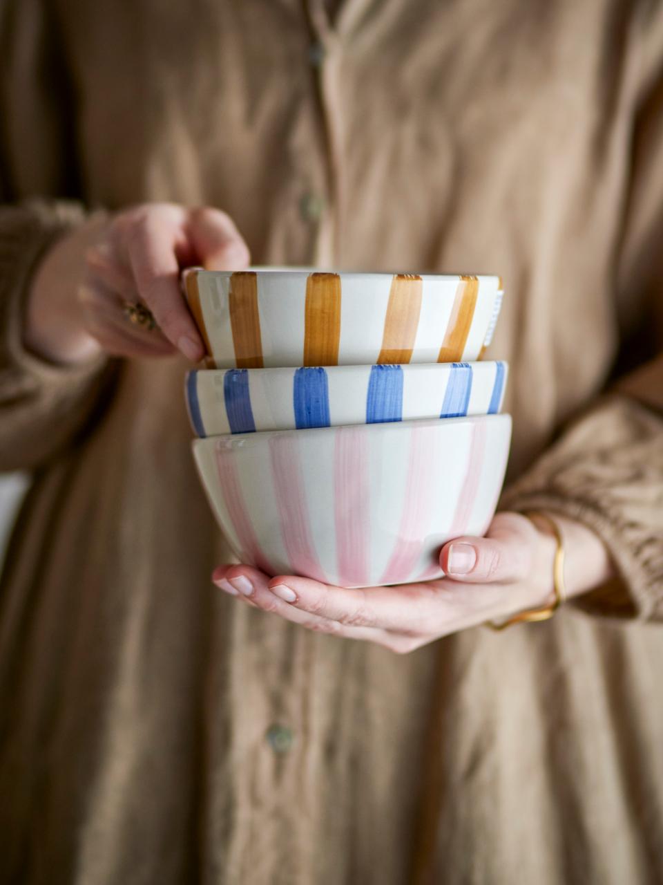 Begonia Skål, Blå, Stentøj