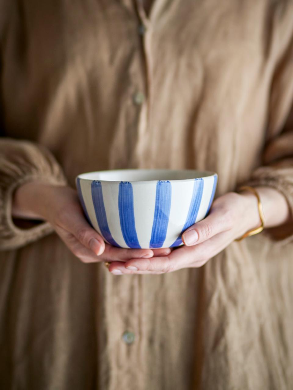 Begonia Skål, Blå, Stentøj