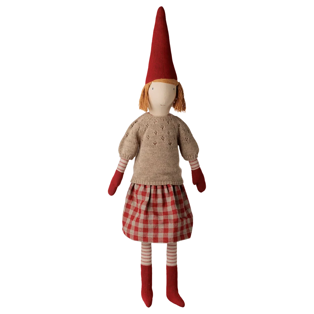 Maileg Nisse Pige Pixy - Str. 5 - Strikket bluse