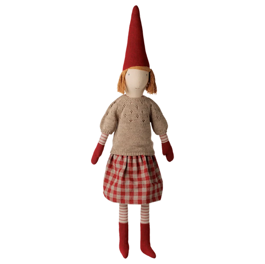 Maileg Nisse Pige Pixy - Str. 5 - Strikket bluse