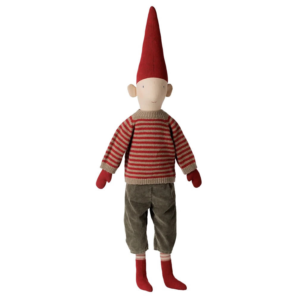 Maileg Nisse Dreng  Pixy, Str. 5 - Dreng - Stribet strikket sweater