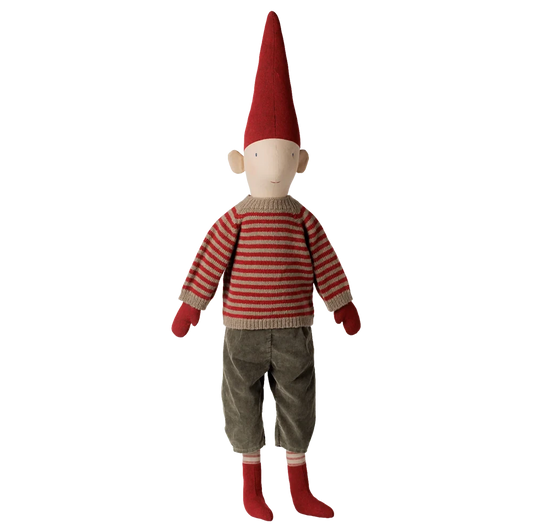 Maileg Nisse Dreng  Pixy, Str. 5 - Dreng - Stribet strikket sweater