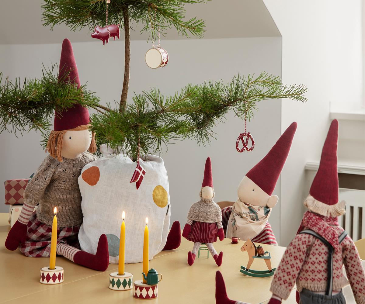 Maileg Nisse Pige Pixy - Str. 5 - Strikket bluse