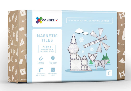 Connetix Starter Pack - magnetsæt 34 dele - clear
